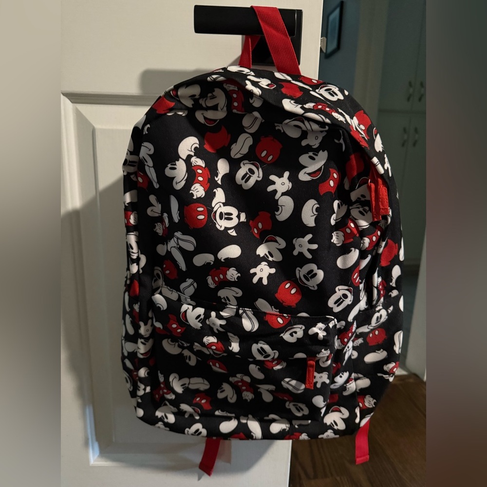 Disney Store Mickey Mouse Black, White and Red Backpack